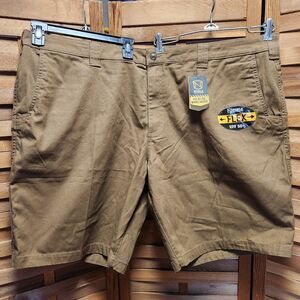 NWT Noble Outfitters Flex Canvas Carpenter Shorts Men 48 Tobacco Brown Cotton
